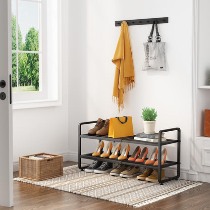 Expandable Stackable Metal Shoe Rack Organizer Shelf