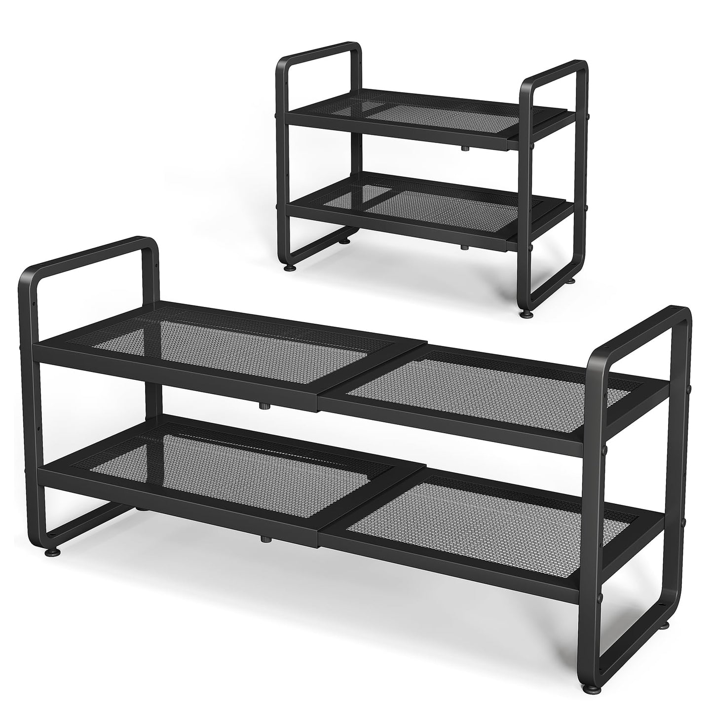 Expandable Stackable Metal Shoe Rack Organizer Shelf