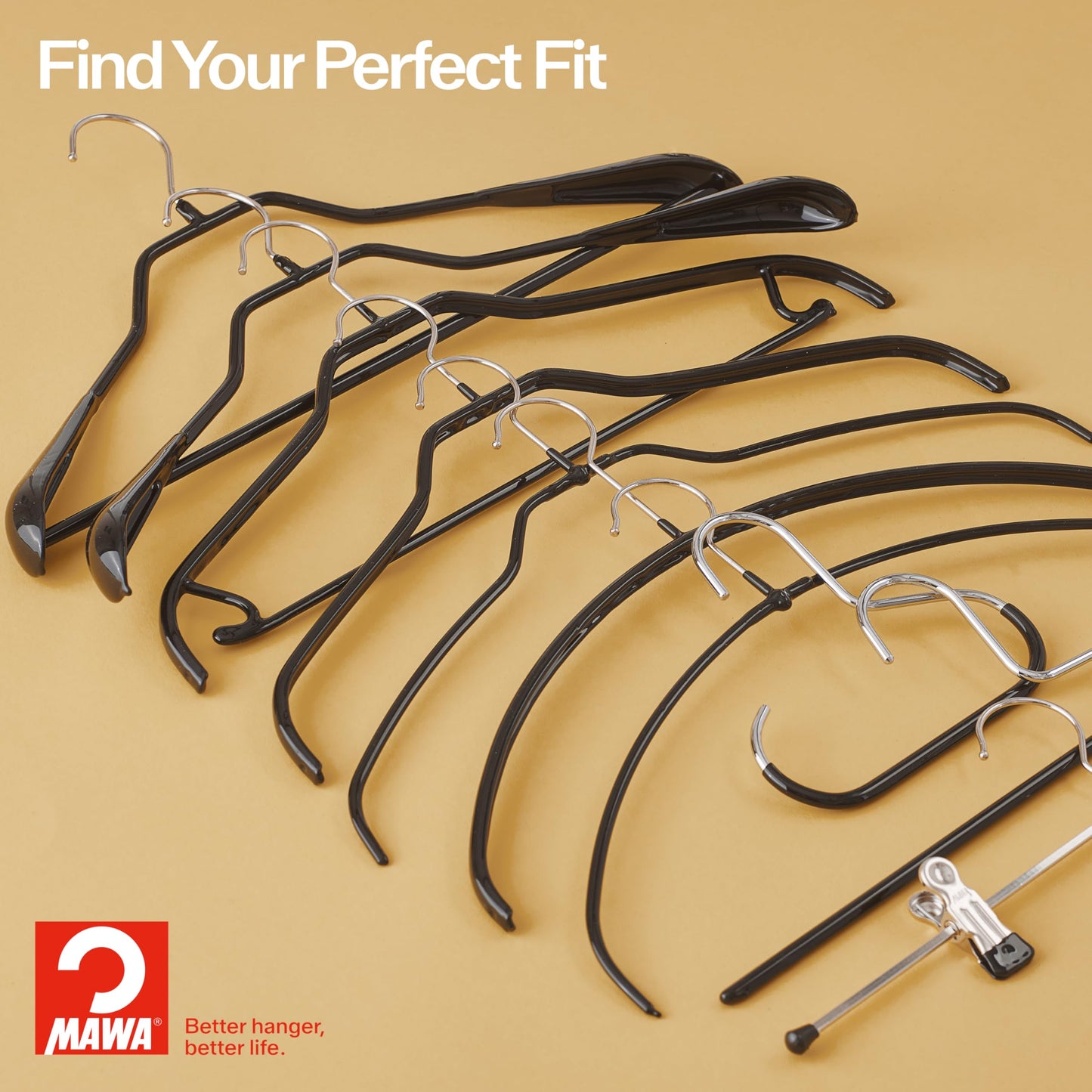 Non-Slip Space Saving Steel Clothes Hangers for Clothes