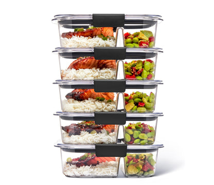 2-Compartment Meal Prep Food Storage Containers 2.85 Cup