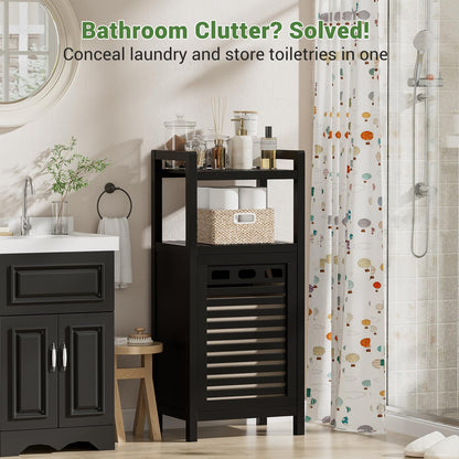 Tilt Out Laundry Hamper Cabinet with Storage