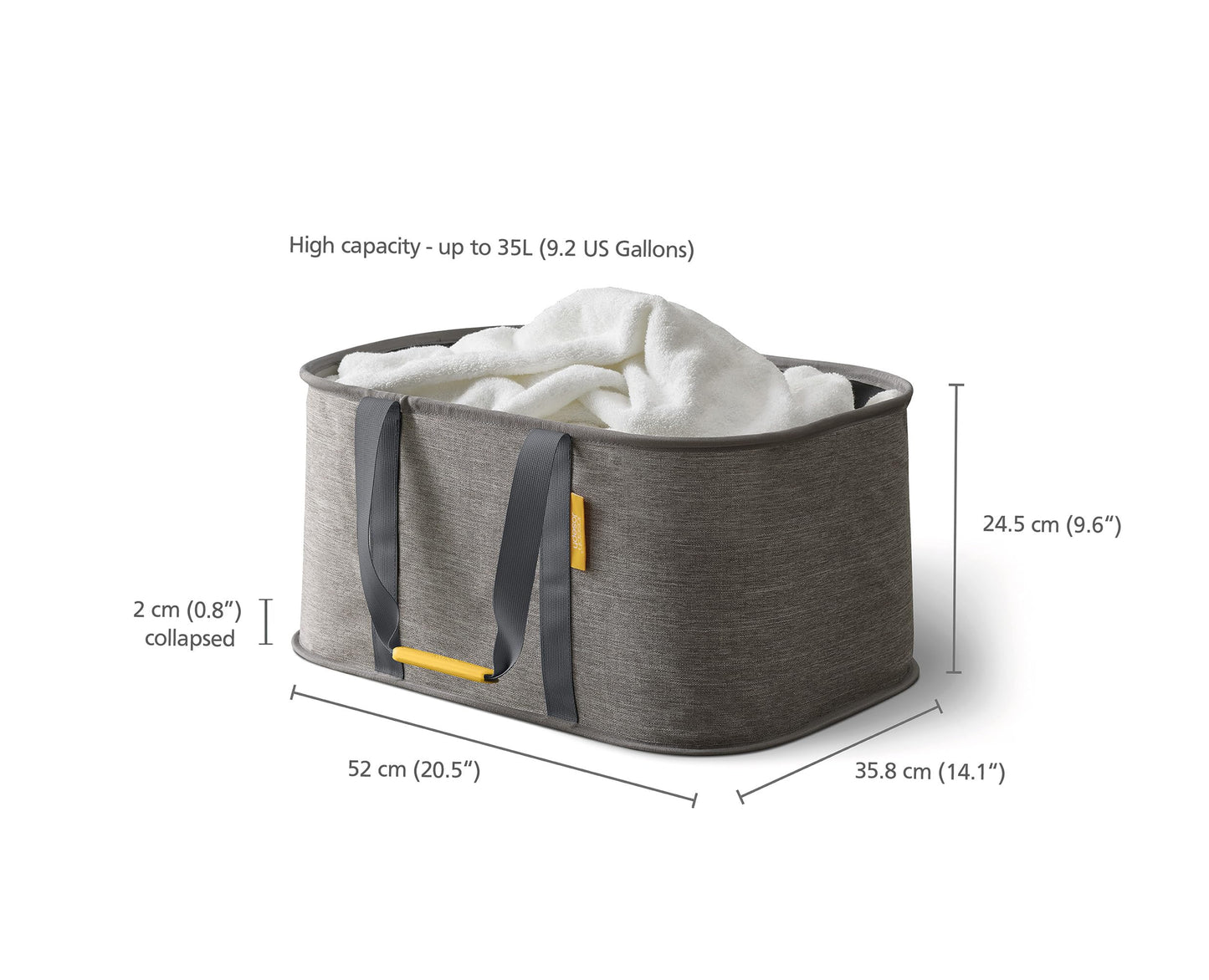 2 Piece Laundry Set Collapsible Hamper Bags Gray