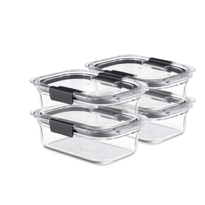 Glass Food Storage Containers Set Assorted Sizes Leak Proof Clear