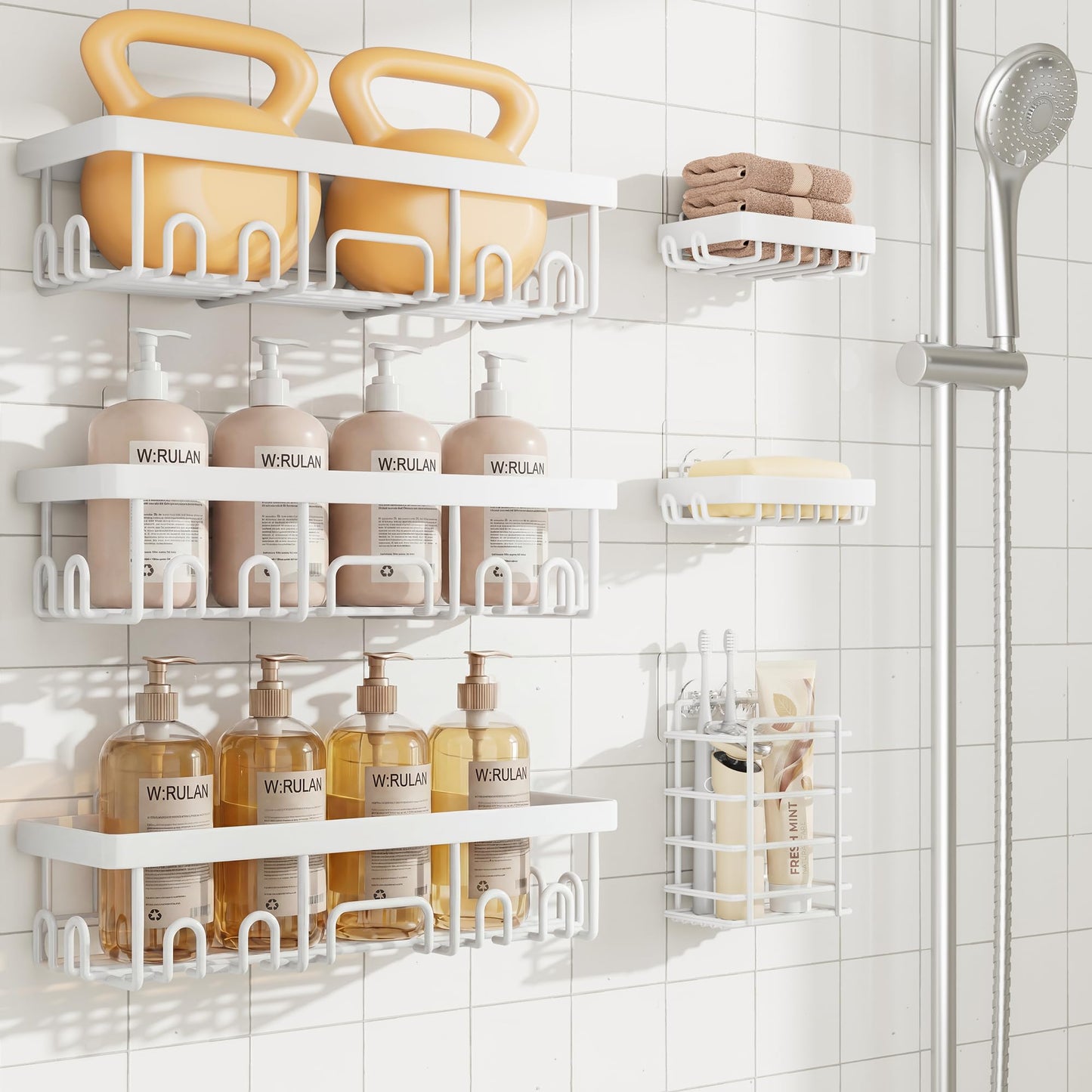 Stackable Shower Caddy Bathroom Organizer No Drill