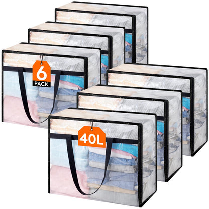 Clear Blanket Storage Bag Foldable Zipper Organizer