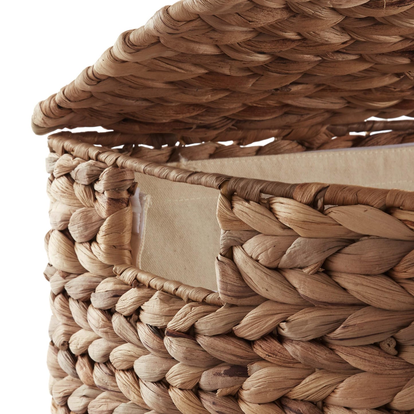 Half Moon Laundry Hamper with Lid Removable Liner