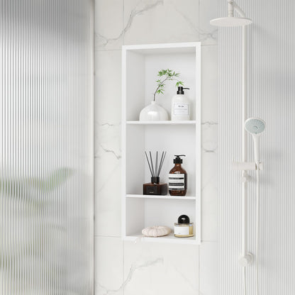 Three-Tier Stainless Recessed Shower Wall Niche