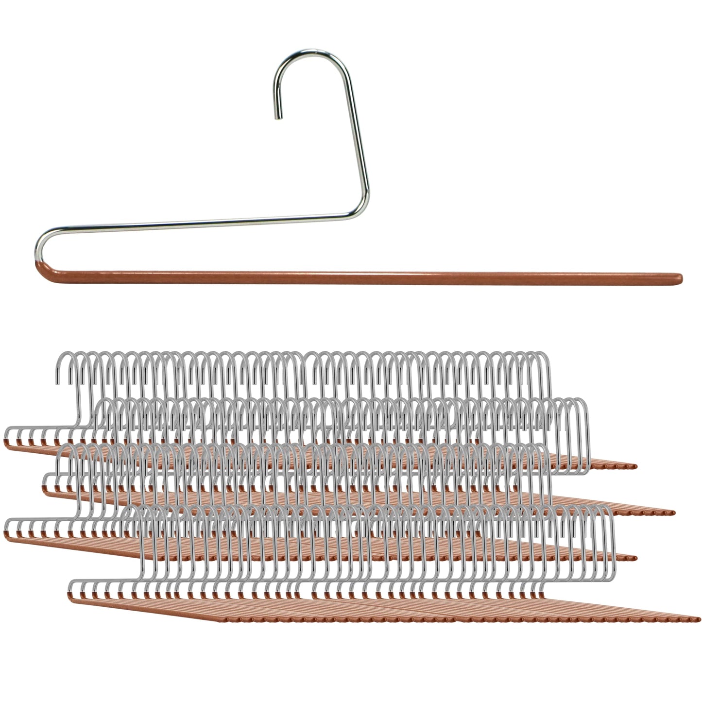 Non-Slip Space Saving Clothes Hangers with Rod 10-Pack