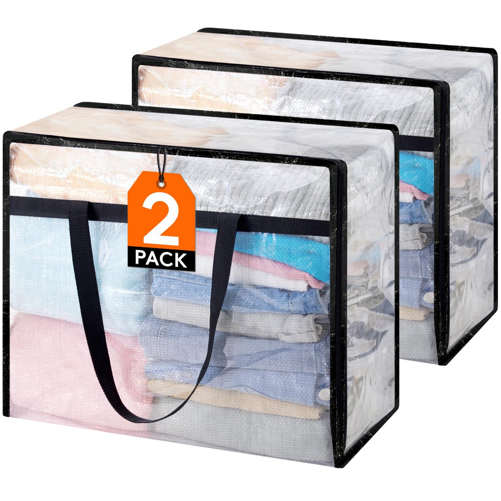 Clear Blanket Storage Bag Foldable Zipper Organizer