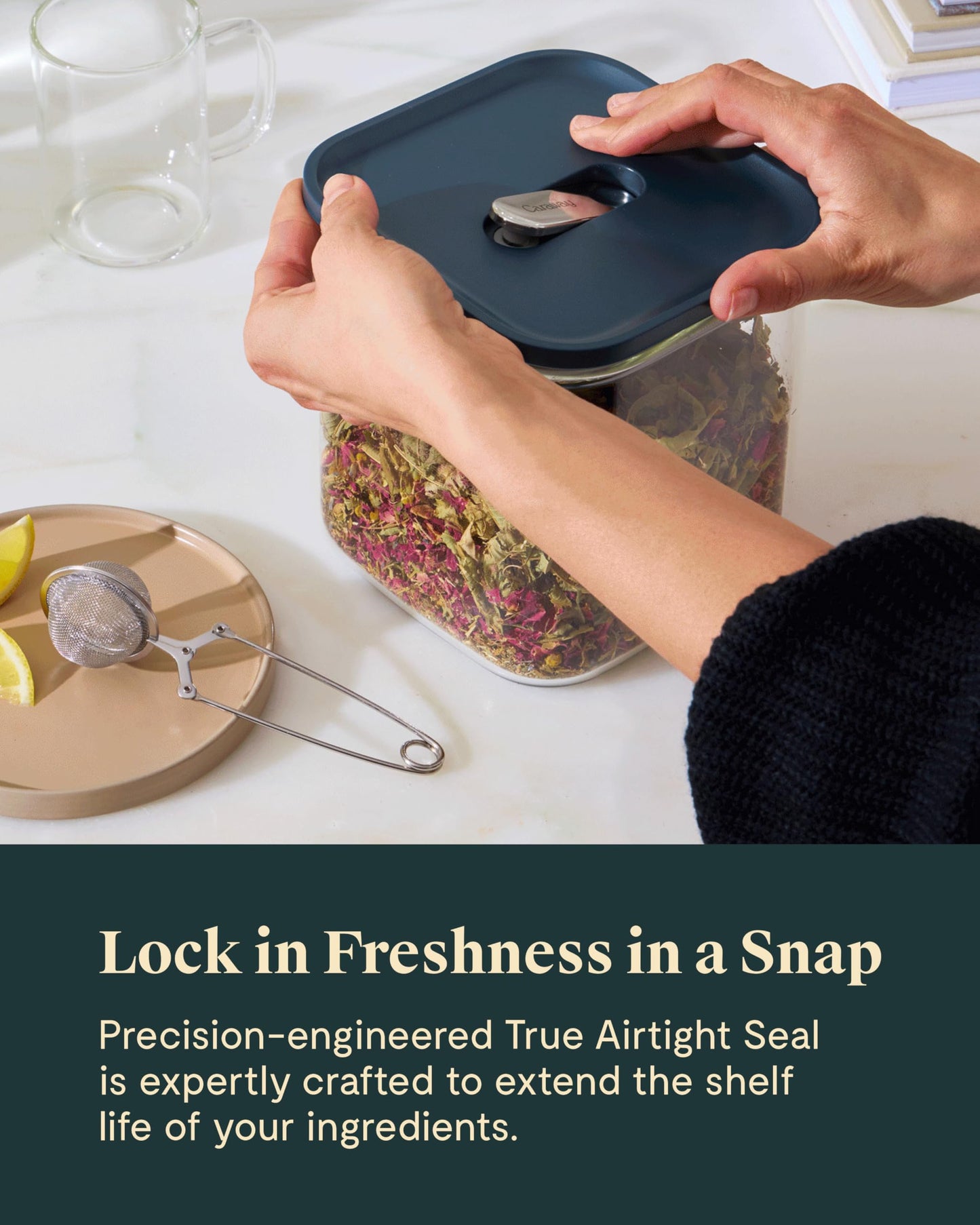 Airtight Glass Food Storage Containers with Stackable Lids