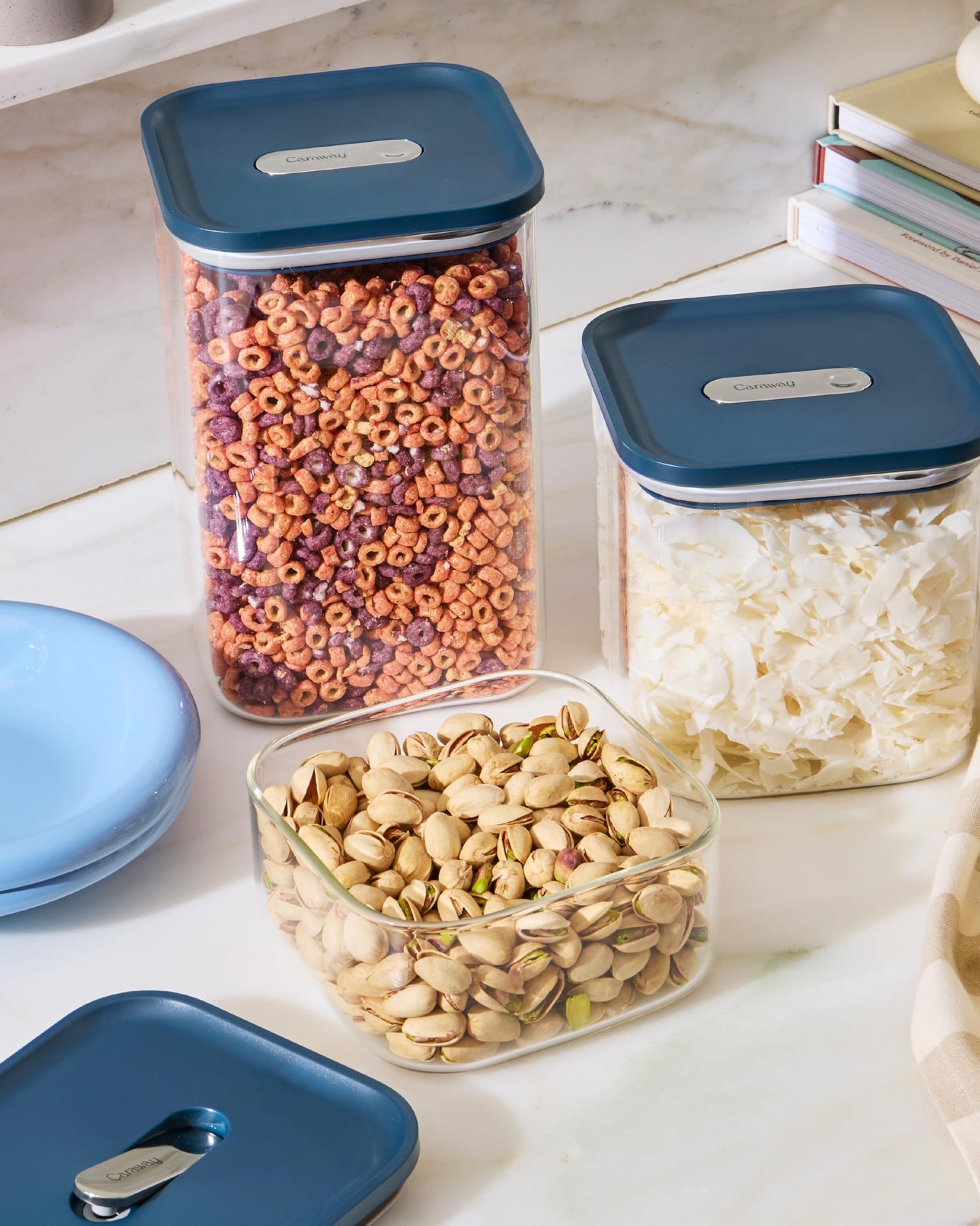 Airtight Glass Food Storage Containers with Stackable Lids