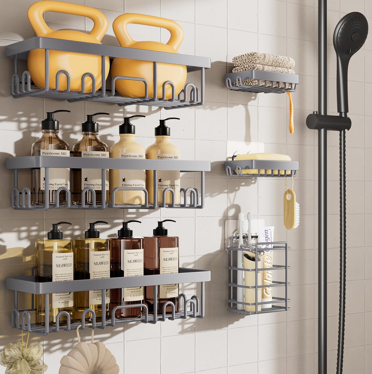 Stackable Shower Caddy Bathroom Organizer No Drill