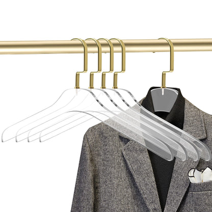 Clear Acrylic Suit Coat Hangers Silver Hook 50 Pack