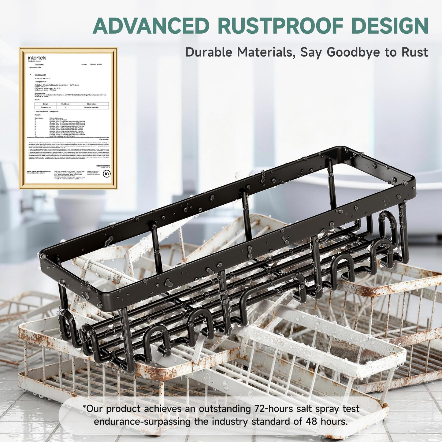 Stackable Shower Caddy Bathroom Organizer No Drill