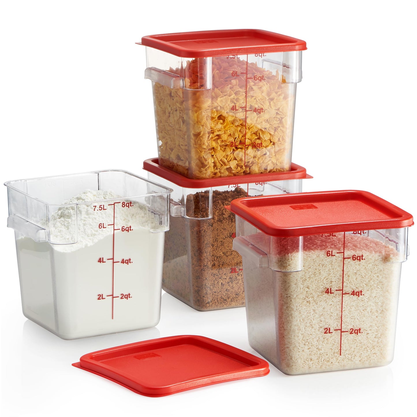 4-Pack Food Storage Containers with Lids