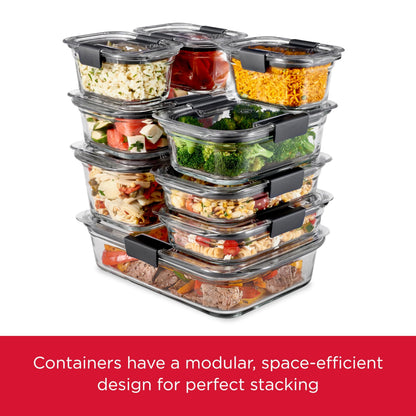 Glass Food Storage Containers Set Assorted Sizes Leak Proof Clear