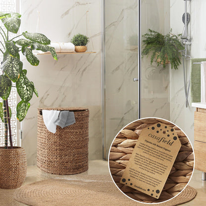 Half Moon Laundry Hamper with Lid Removable Liner
