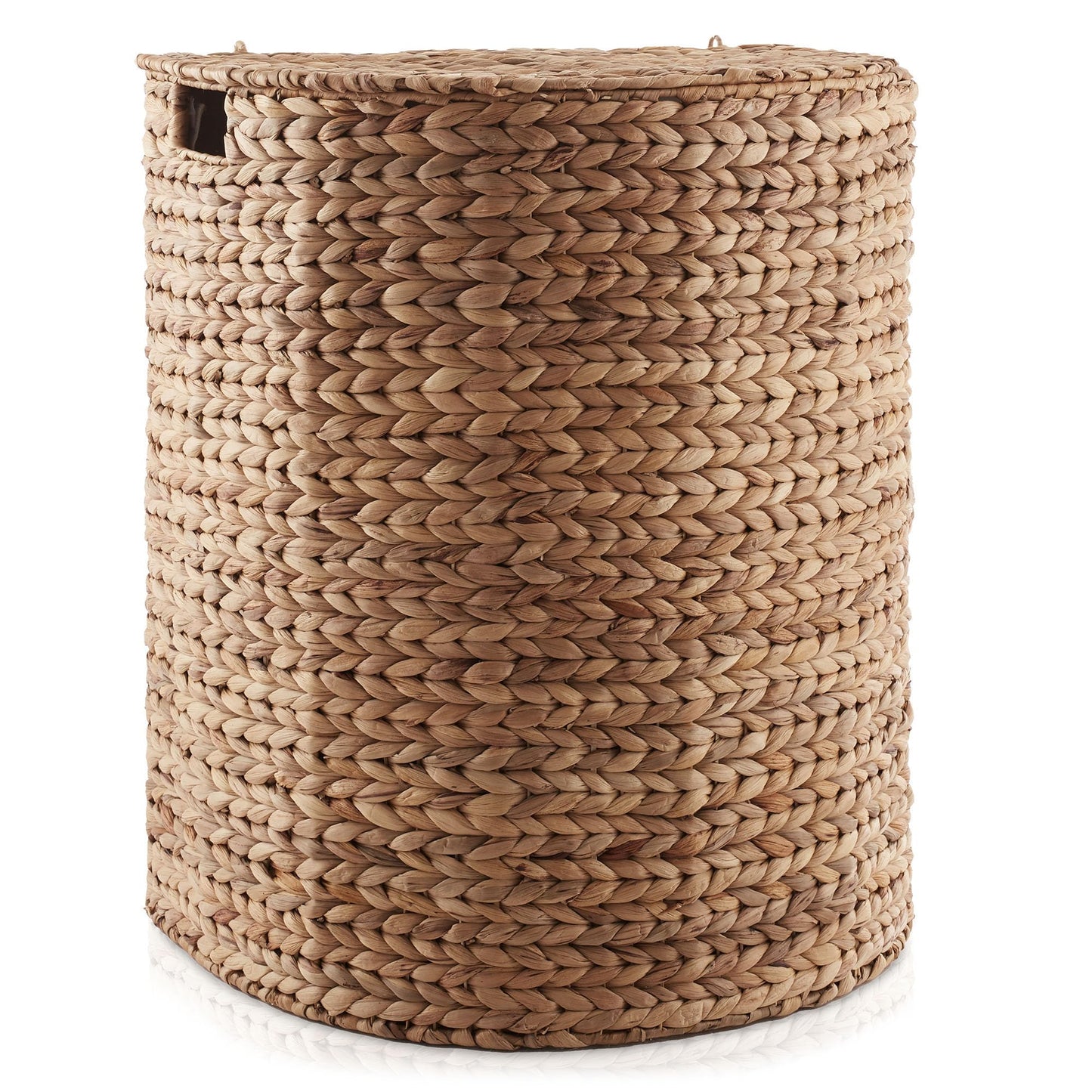 Half Moon Laundry Hamper with Lid Removable Liner