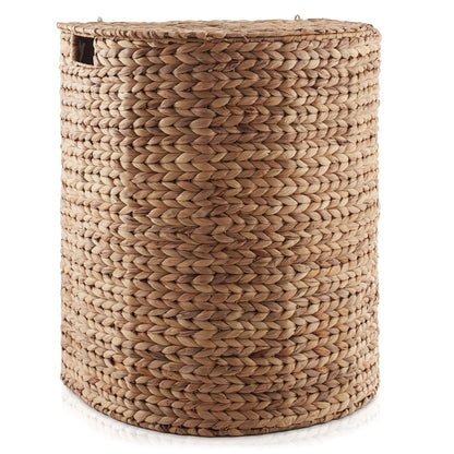 Half Moon Laundry Hamper with Lid Removable Liner