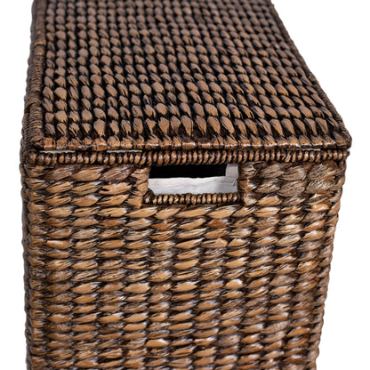 Dual Compartment Seagrass Laundry Hamper with Lid
