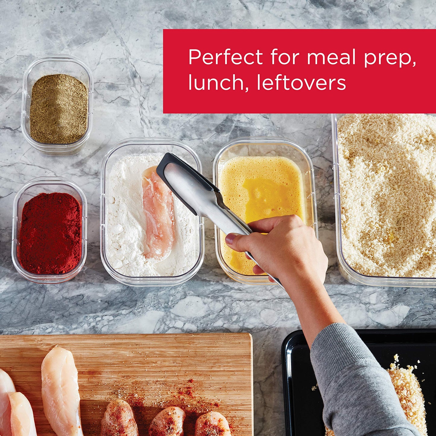 2-Compartment Meal Prep Food Storage Containers 2.85 Cup