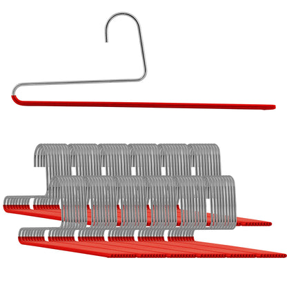 Non-Slip Space Saving Clothes Hangers with Rod 10-Pack