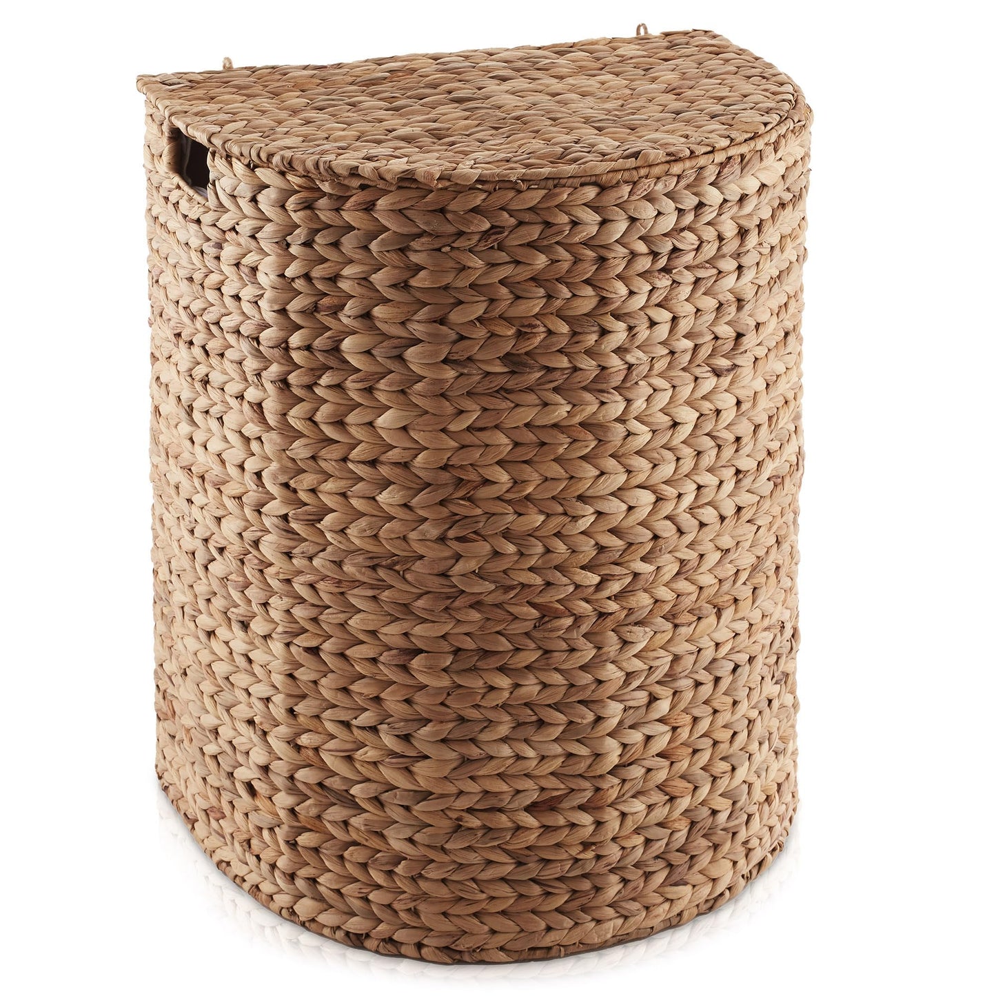 Half Moon Laundry Hamper with Lid Removable Liner