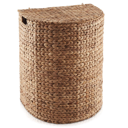Half Moon Laundry Hamper with Lid Removable Liner