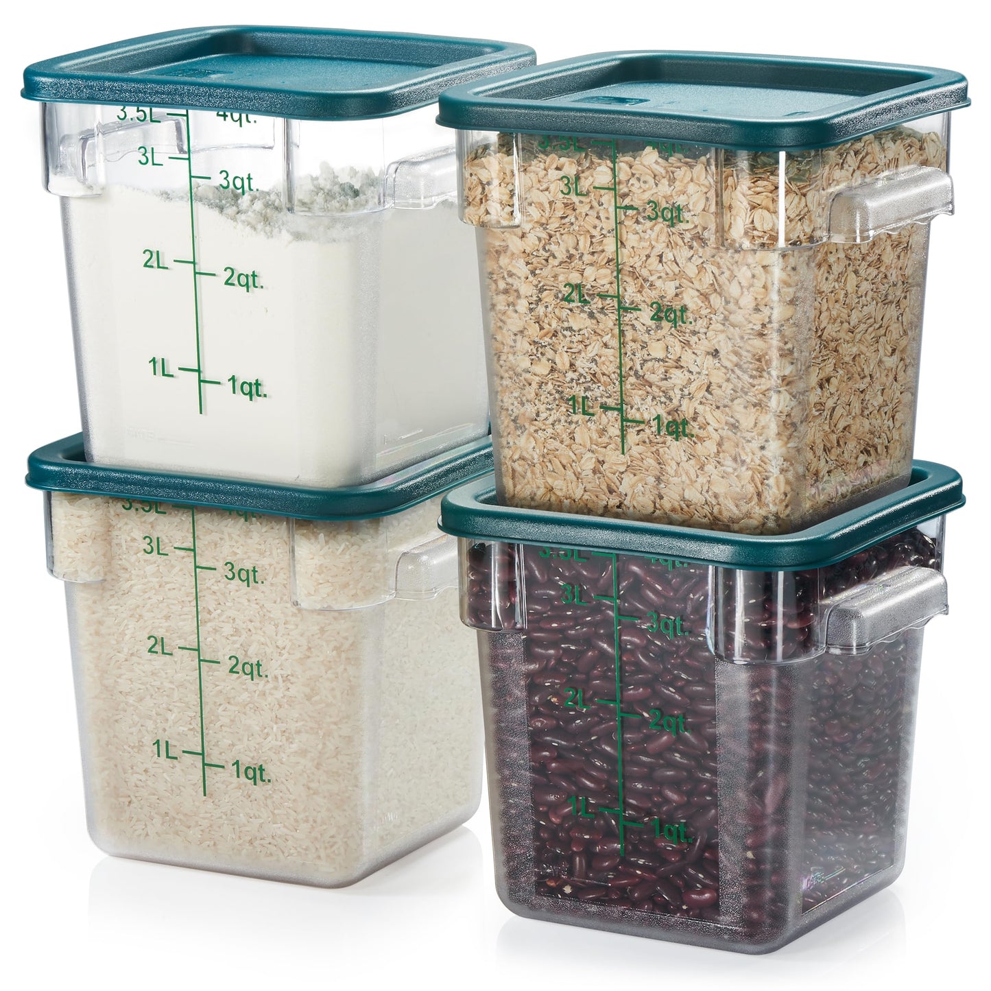 4-Pack Food Storage Containers with Lids