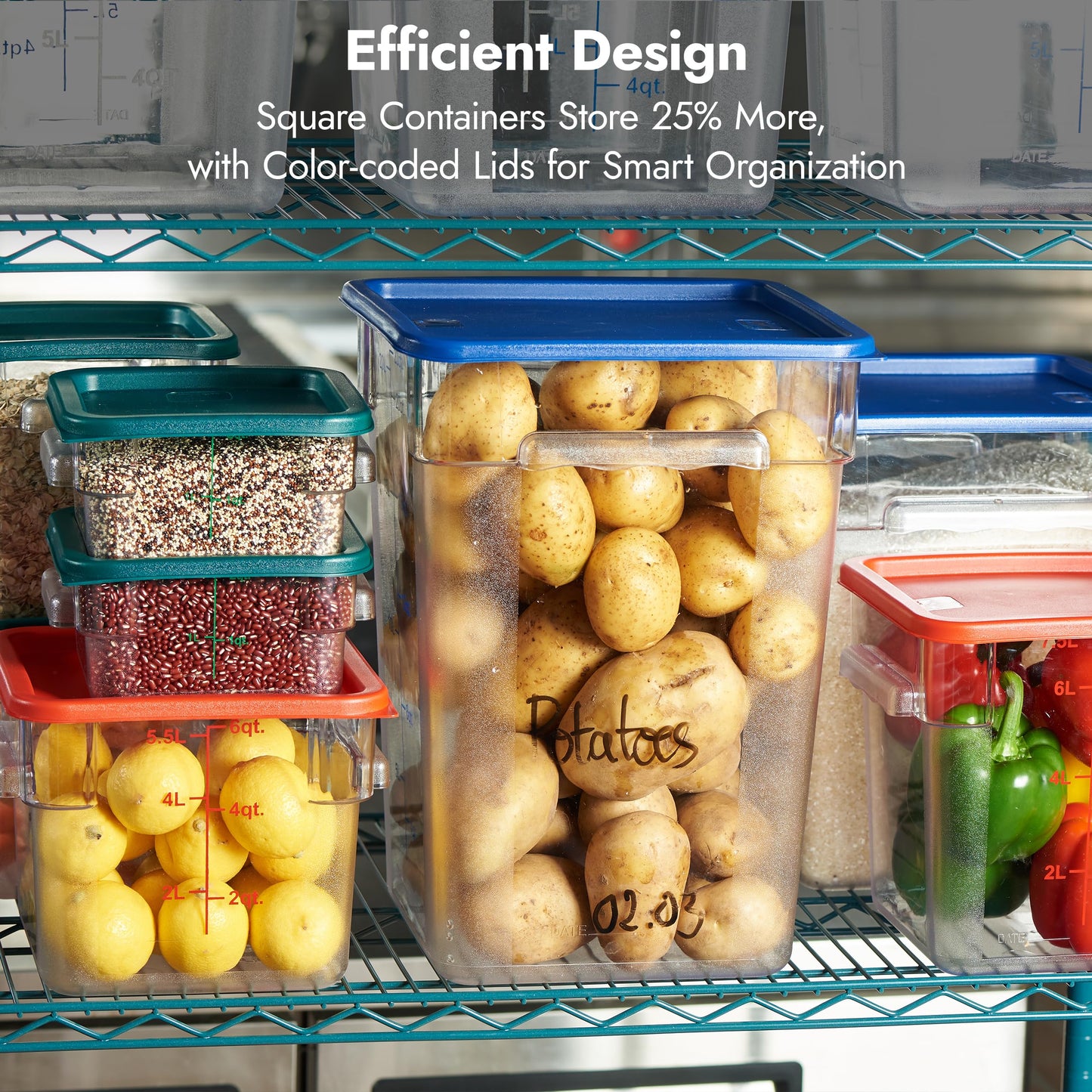 4-Pack Food Storage Containers with Lids
