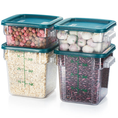 4-Pack Food Storage Containers with Lids